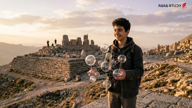 دانش‌آموز موفق آدیامانی در حال دریافت جایزه مسابقات جهانی علوم