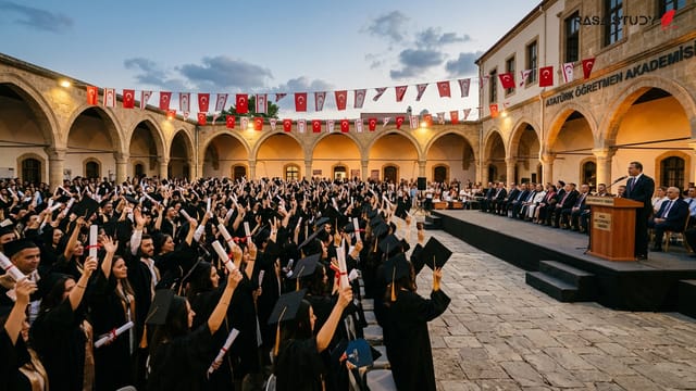 مراسم فارغ‌التحصیلی دانشجویان آکادمی تربیت معلم آتاتورک در حضور مقامات