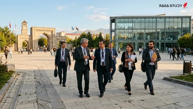 دیدار رئیس دانشگاه آتاتورک با هیئت دانشگاهی ازبکستان در ارزروم