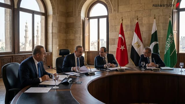 وزرای خارجه ترکیه، مصر، پاکستان و عربستان در نشست چهارجانبه قاهره ۲۰۲۶