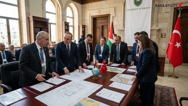 دیدار هیئت دانشگاه چانکیری کاراتکین با مقامات دانشگاهی اردن