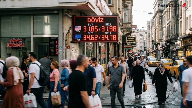 نمودار افزایش قیمت دلار و یورو در بازار ارز ترکیه در تاریخ ۲ جولای ۲۰۲۶