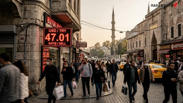 نمودار نوسانات قیمت دلار و یورو در برابر لیر ترکیه در سال ۲۰۲۶