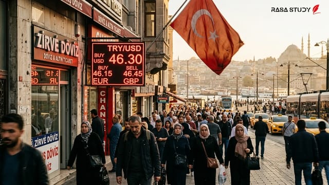نمودار صعودی قیمت دلار در برابر لیر ترکیه و اسکناس‌های لیر