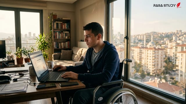 داوطلبان در حال بررسی نتایج و انتخاب رشته EKPSS در سایت ÖSYM