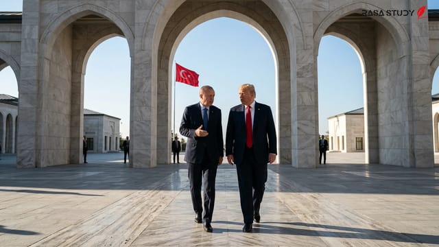 دیدار رجب طیب اردوغان و دونالد ترامپ در کاخ ریاست‌جمهوری آنکارا در حاشیه نشست ناتو ۲۰۲۶
