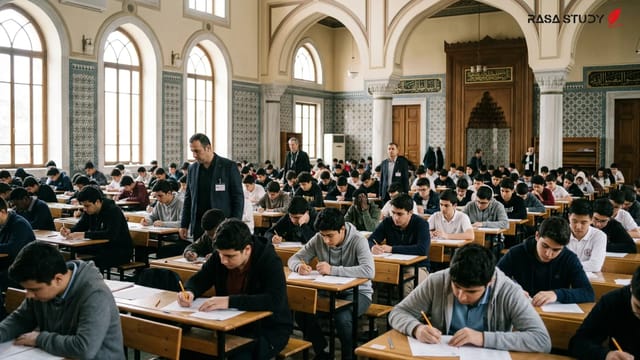 دانش‌آموزان بین‌المللی با ملیت‌های مختلف در یک کلاس درس در ترکیه