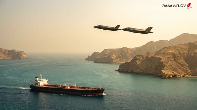 جنگنده‌های F-35 آمریکا در حال گشت‌زنی بر فراز منطقه خلیج فارس و تنگه هرمز
