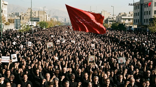 مراسم تشییع پیکر رهبر شهید در تهران و حضور میلیونی مردم