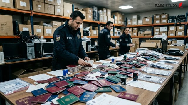 نیروهای پلیس ترکیه در حال انتقال مظنونان قاچاق انسان در استانبول