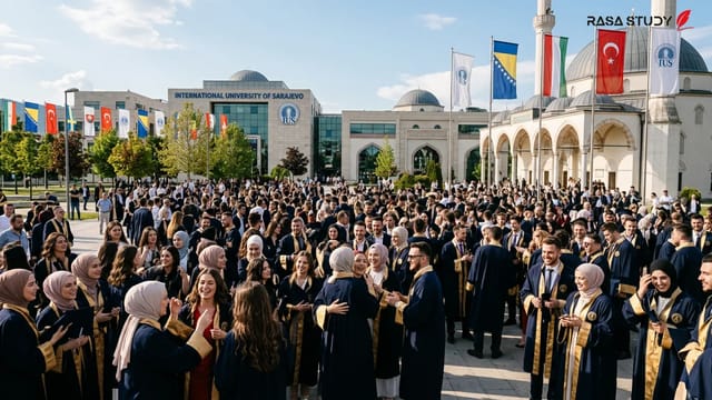 مراسم فارغ‌التحصیلی دانشجویان دانشگاه IUS در سارایوو سال ۲۰۲۶