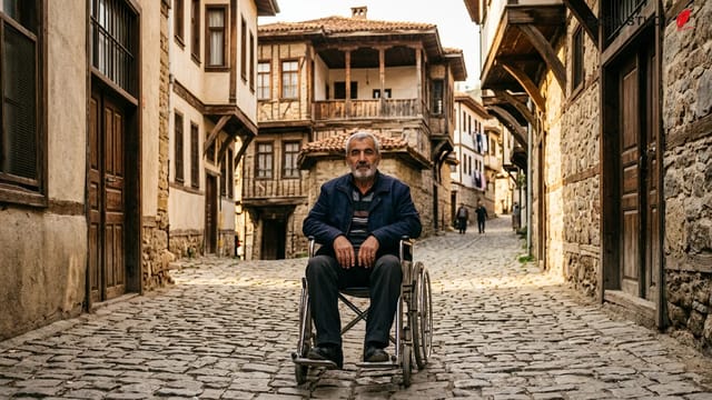 پوستر مستند مرد شیشه‌ای و دانشجویان دانشگاه کارابوک در حال دریافت جایزه