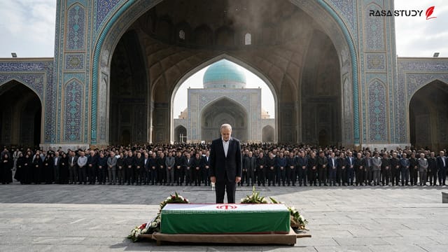 مراسم تشییع علی خامنه‌ای در تهران با حضور مقامات خارجی و جمعیت میلیونی