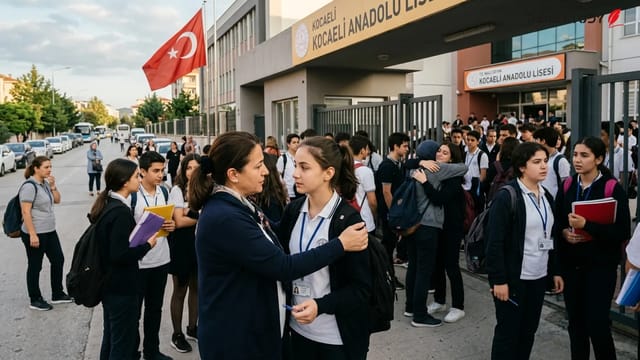 الهامی آکتاش استاندار کوجالی در حال بازدید از مراکز آموزشی