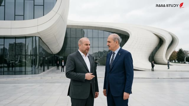 دیدار نعمان کورتولموش و محمدباقر قالیباف در حاشیه اجلاس باکو ۲۰۲۶