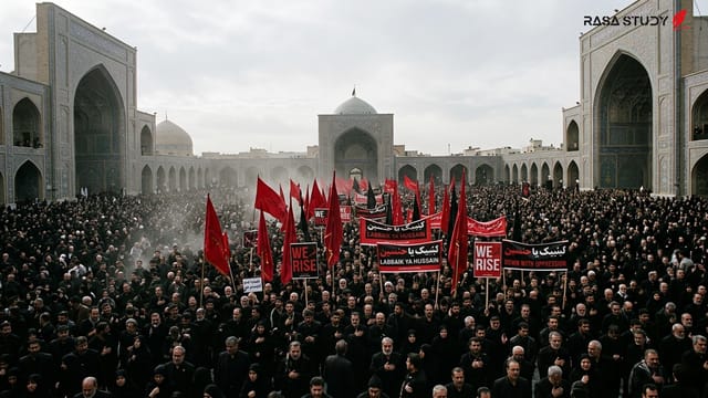 مراسم وداع با پیکر مطهر امام خامنه‌ای در مصلای تهران با حضور میلیونی مردم