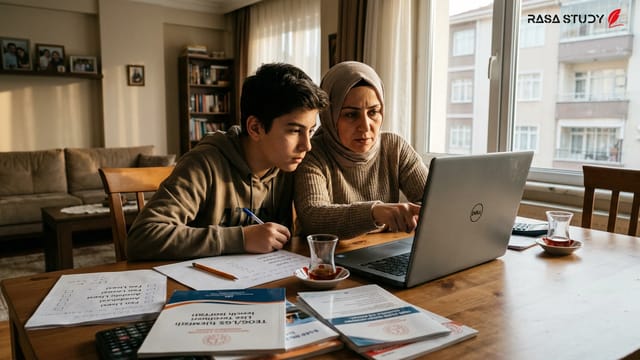دانش‌آموز و والدین در حال بررسی راهنمای انتخاب رشته LGS 2026 در کامپیوتر