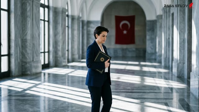 نیمت اوزدمیر در حال دریافت نشان حزب AKP از رجب طیب اردوغان