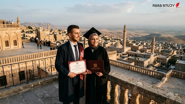 مراسم فارغ‌التحصیلی دانشجویان ممتاز سوری در دانشگاه ماردین ترکیه سال ۲۰۲۶