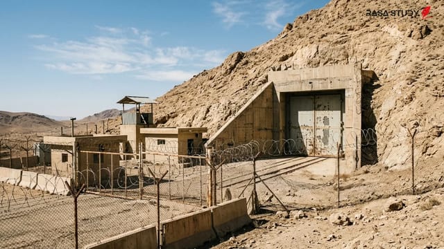 تصویری از دونالد ترامپ و نمایی از تاسیسات هسته‌ای در ایران