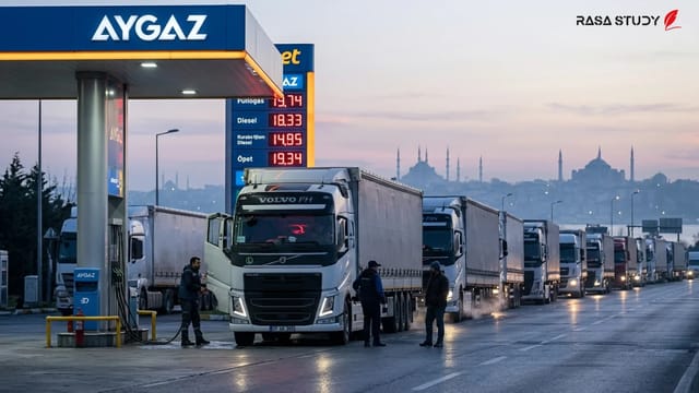 جایگاه سوخت در ترکیه و تابلوی قیمت‌های جدید گازوئیل و بنزین