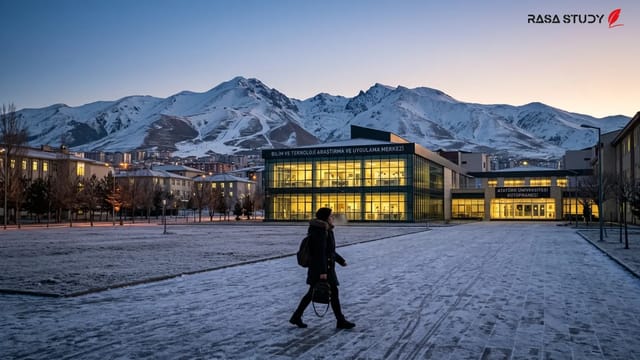 نمایی از پردیس دانشگاه آتاتورک و لوگوی رتبه‌بندی URAP 2025-2026
