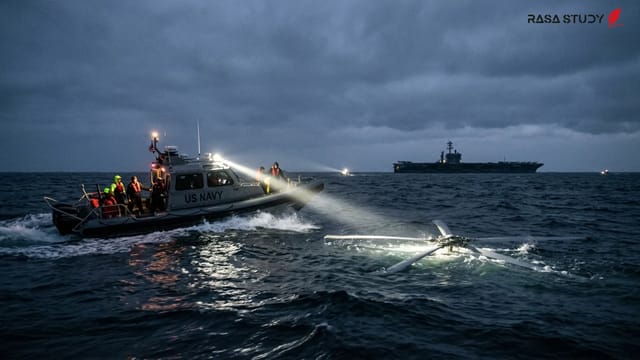 بالگرد نظامی MH-60S Sea Hawk در حال پرواز بر فراز دریا