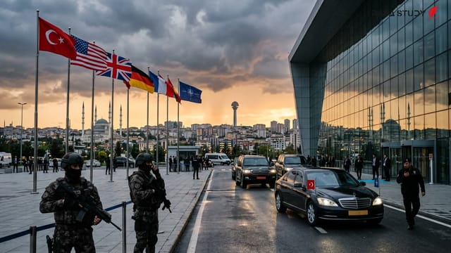 سپهبد اردوغان کاراکوش در حال تحلیل مسائل نظامی ناتو و ایران