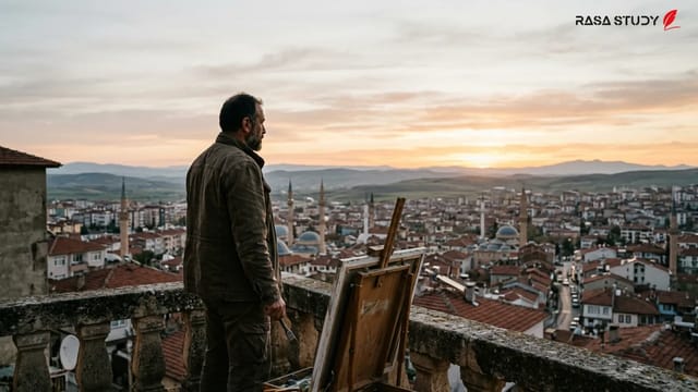 تصویری نمادین از موفقیت هنری و جایزه بین‌المللی در شهر اوشاک ترکیه