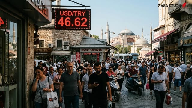 نمودار نوسانات نرخ دلار به لیر ترکیه در بازار استانبول ۲۰۲۶