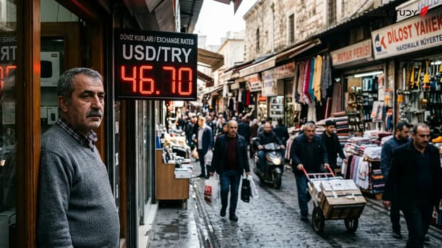 نمودار صعودی قیمت دلار در برابر لیر ترکیه در صرافی‌های استانبول