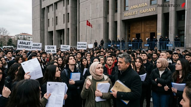 تصویر مرتبط با اعتراضات به آزمون YKS ترکیه و دفترچه سوالات