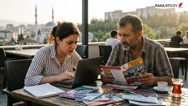 دانش‌آموزان در حال بررسی تقویم انتخاب رشته کنکور ترکیه ۲۰۲۶