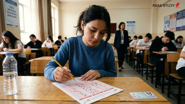 داوطلبان در حال ورود به حوزه امتحانی YKS 2026 در ترکیه