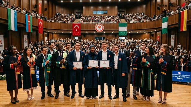 مراسم اختتامیه آکادمی دانشجویان بین‌المللی YTB در دانشگاه سلیمان دمیرل اسپارتا با حضور روسای دانشگاه
