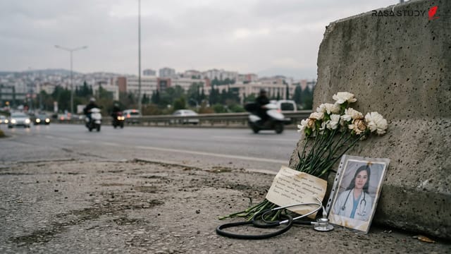 تصویر یادبود زهرا موگه ییلماز دانشجوی پزشکی دانشگاه دوکوز ایلول