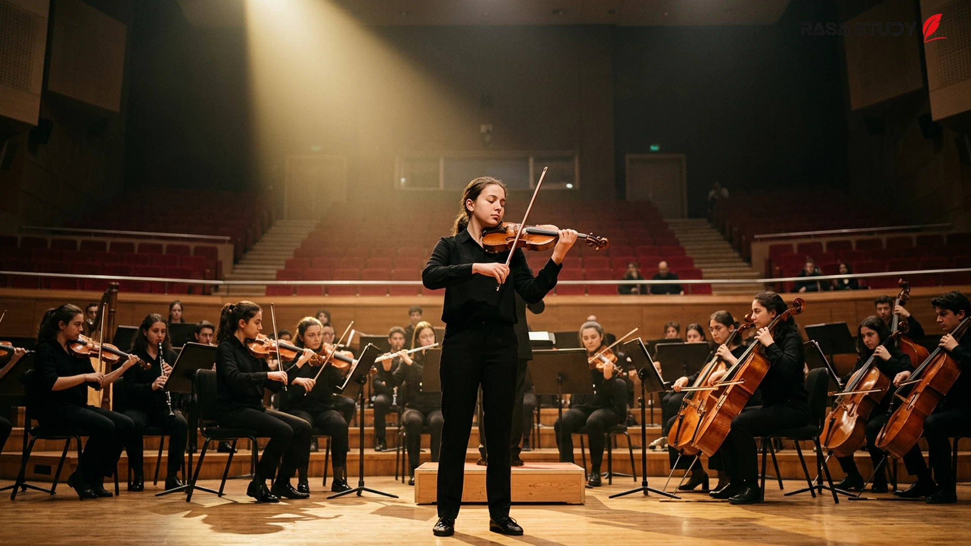 Autistic students performing music on stage in Çanakkale