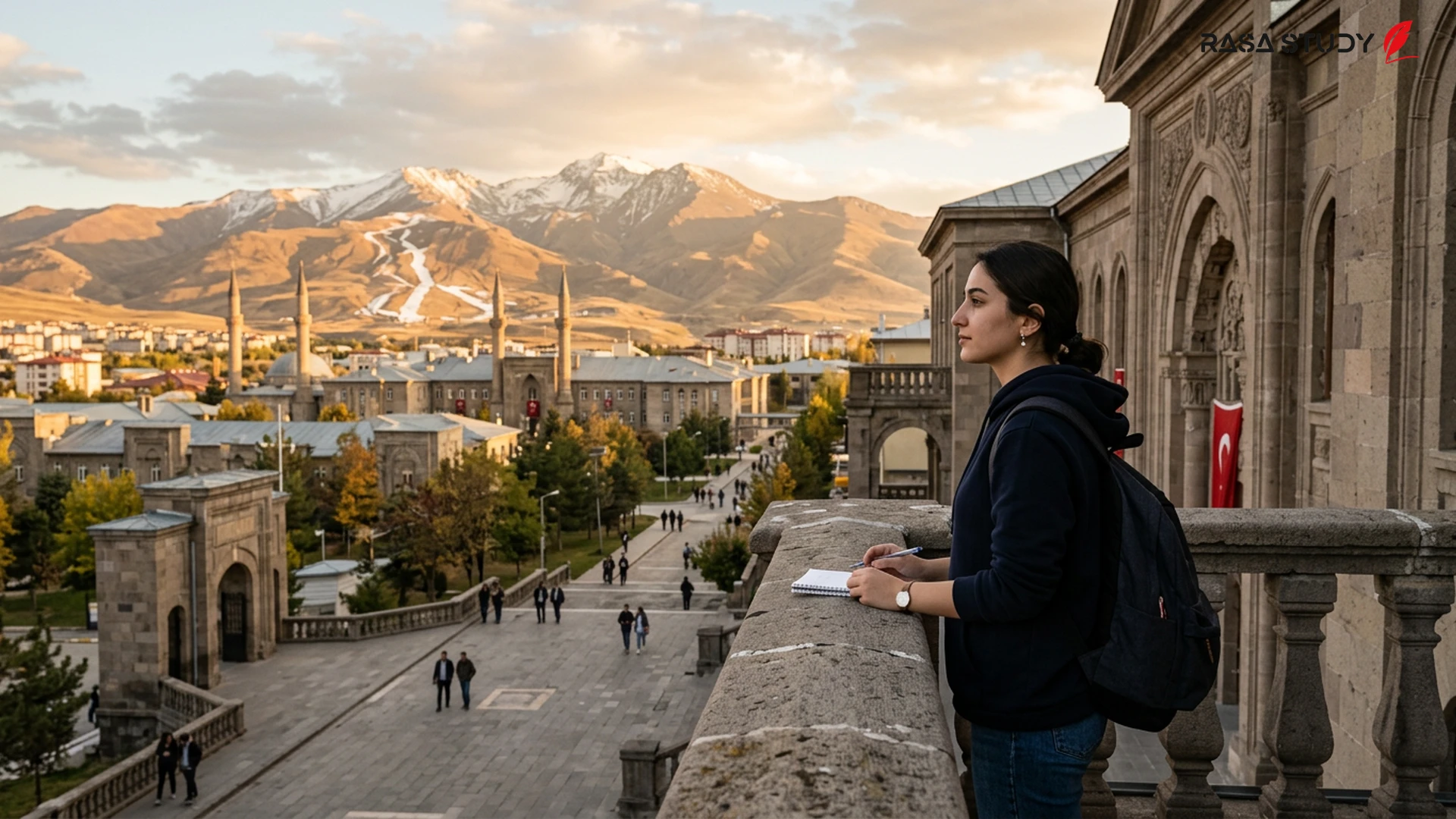 Erzurum Türkiye'deki Atatürk Üniversitesi merkez binası
