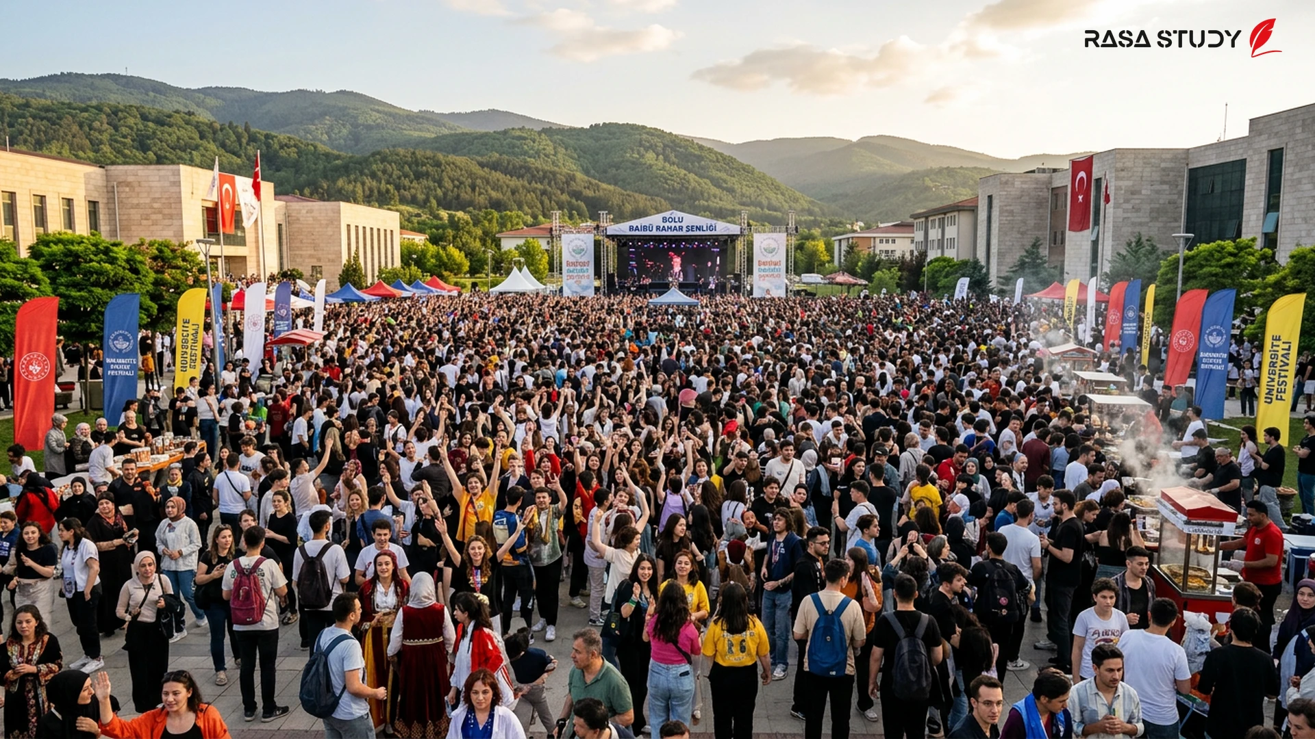 Gathering of students and people at BAİBÜ Bolu University festival