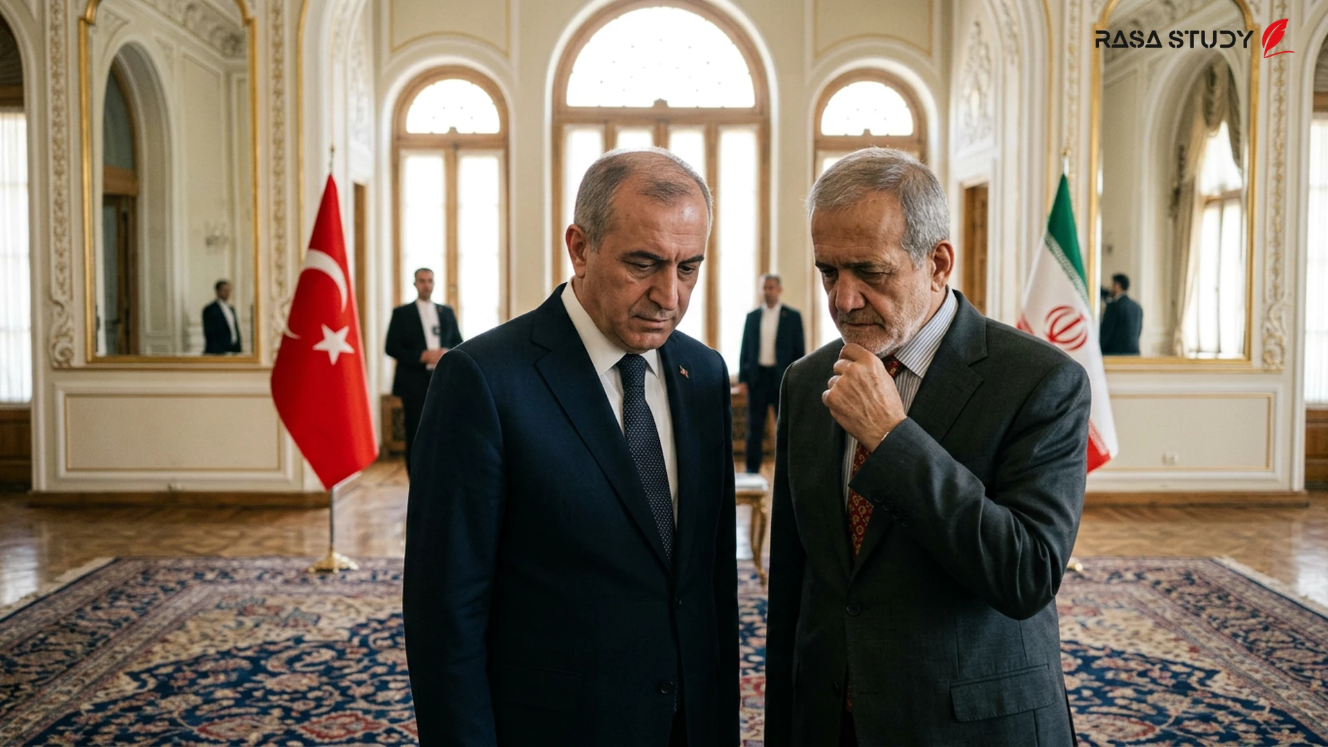 Türkiye Cumhurbaşkanı Yardımcısı Cevdet Yılmaz Tahran'da İranlı yetkililerle görüşürken