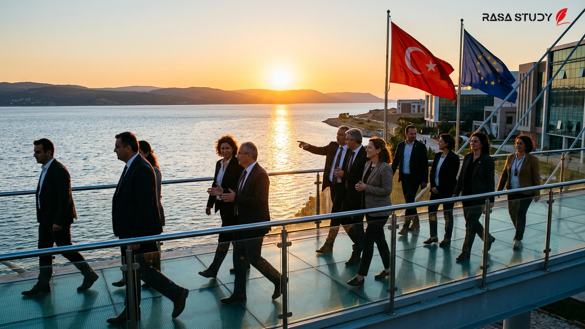 View of the central building of Çanakkale Onsekiz Mart University in Turkey