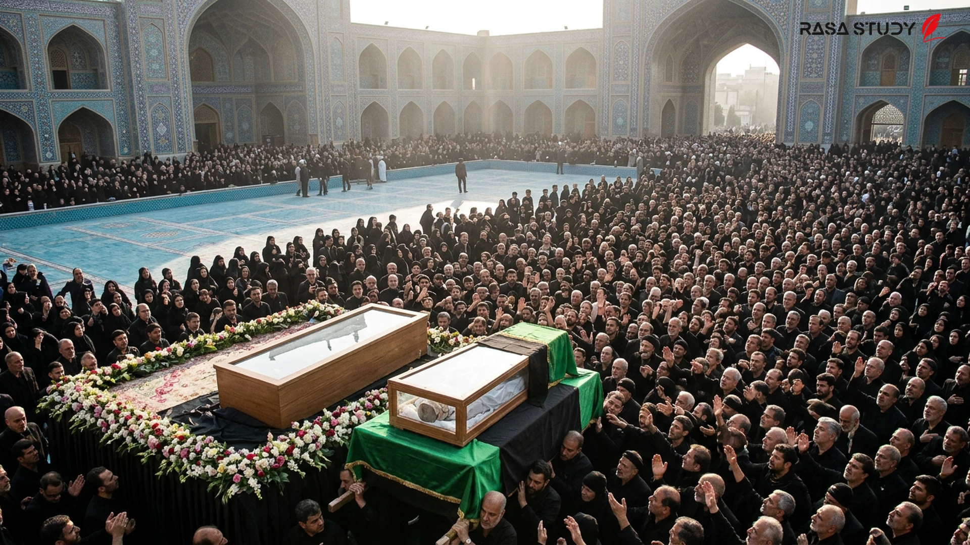 Farewell ceremony for the body of Ayatollah Ali Khamenei at Tehran Mosalla with millions in attendance