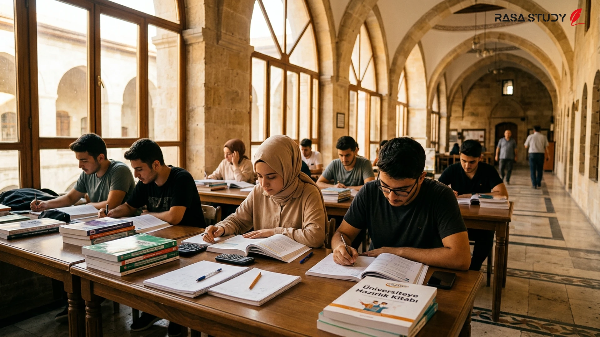 طلاب يدرسون لامتحان YKS في أحد المراكز التعليمية في ملاطية
