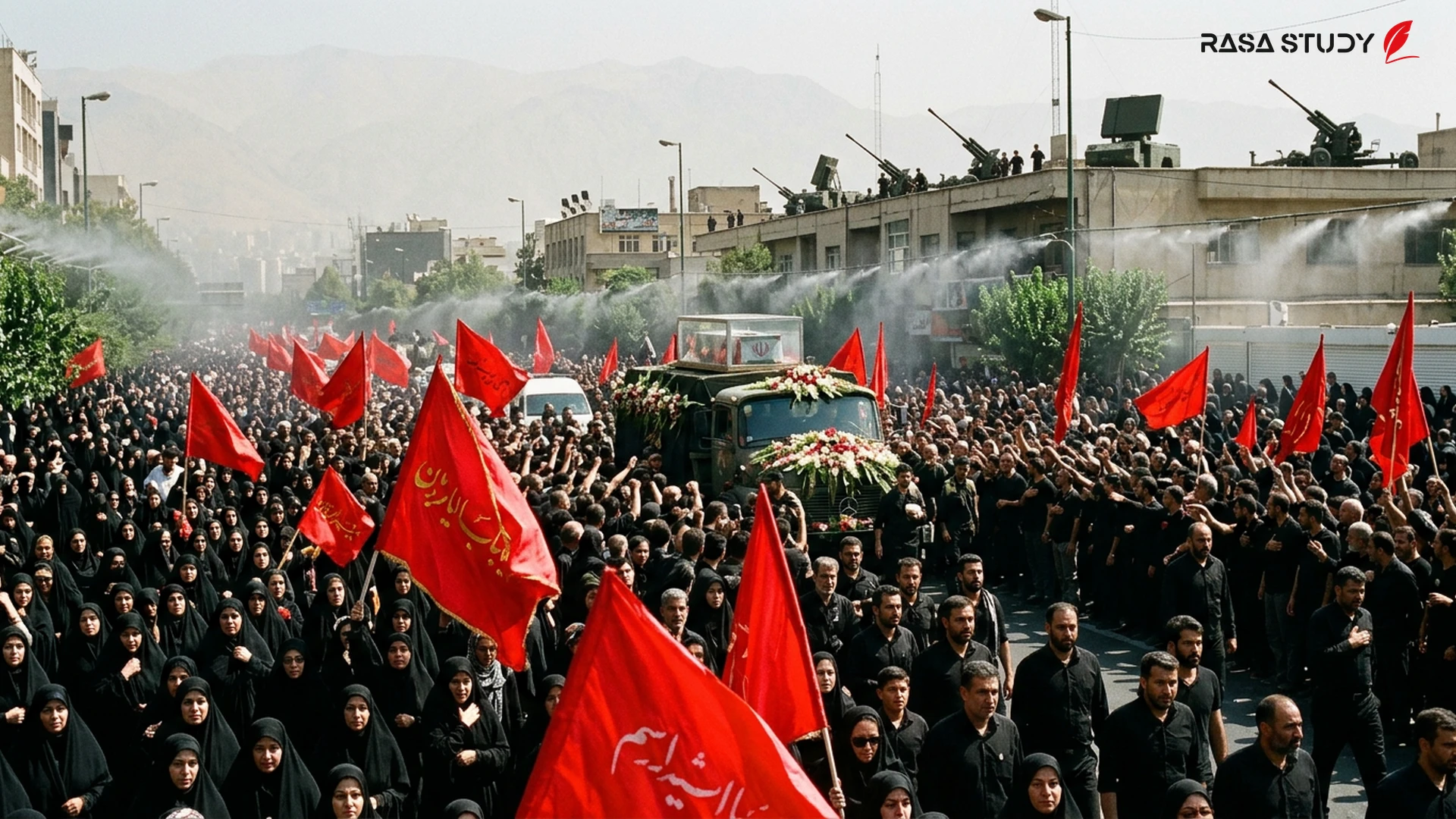 Millions of people gathered at the Tehran Mosalla for the funeral of Ayatollah Khamenei
