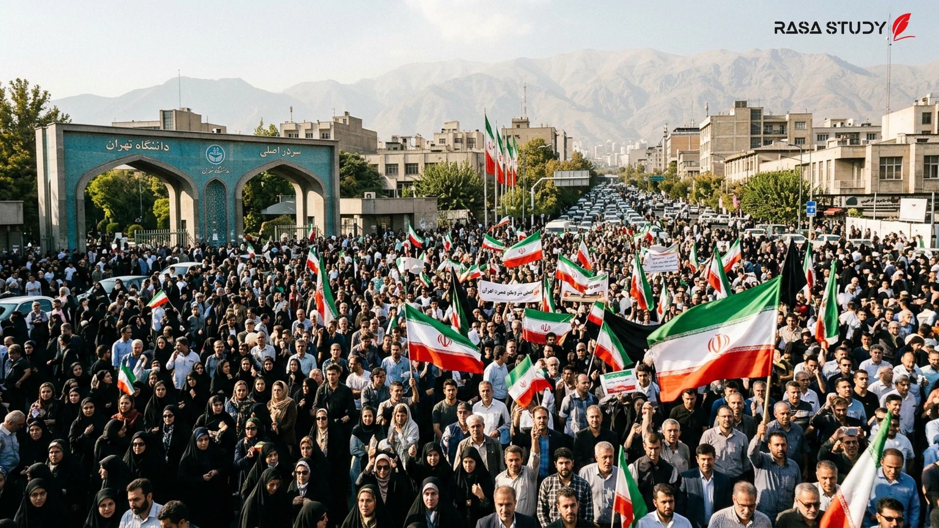 نمایی از خیابانهای تهران و پوسترهای مراسم وداع در ژوئیه ۲۰۲۶