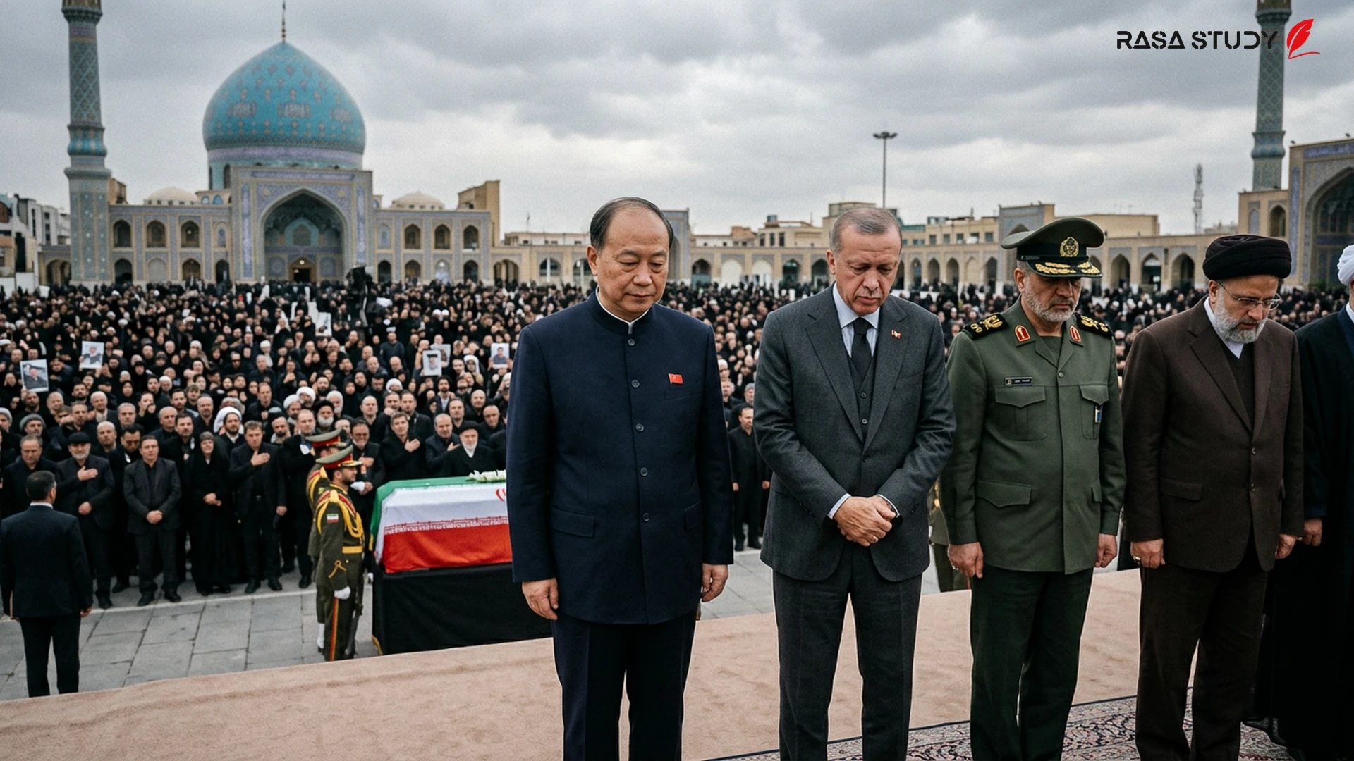 Iranian officials speaking with reporters in Tehran 2026