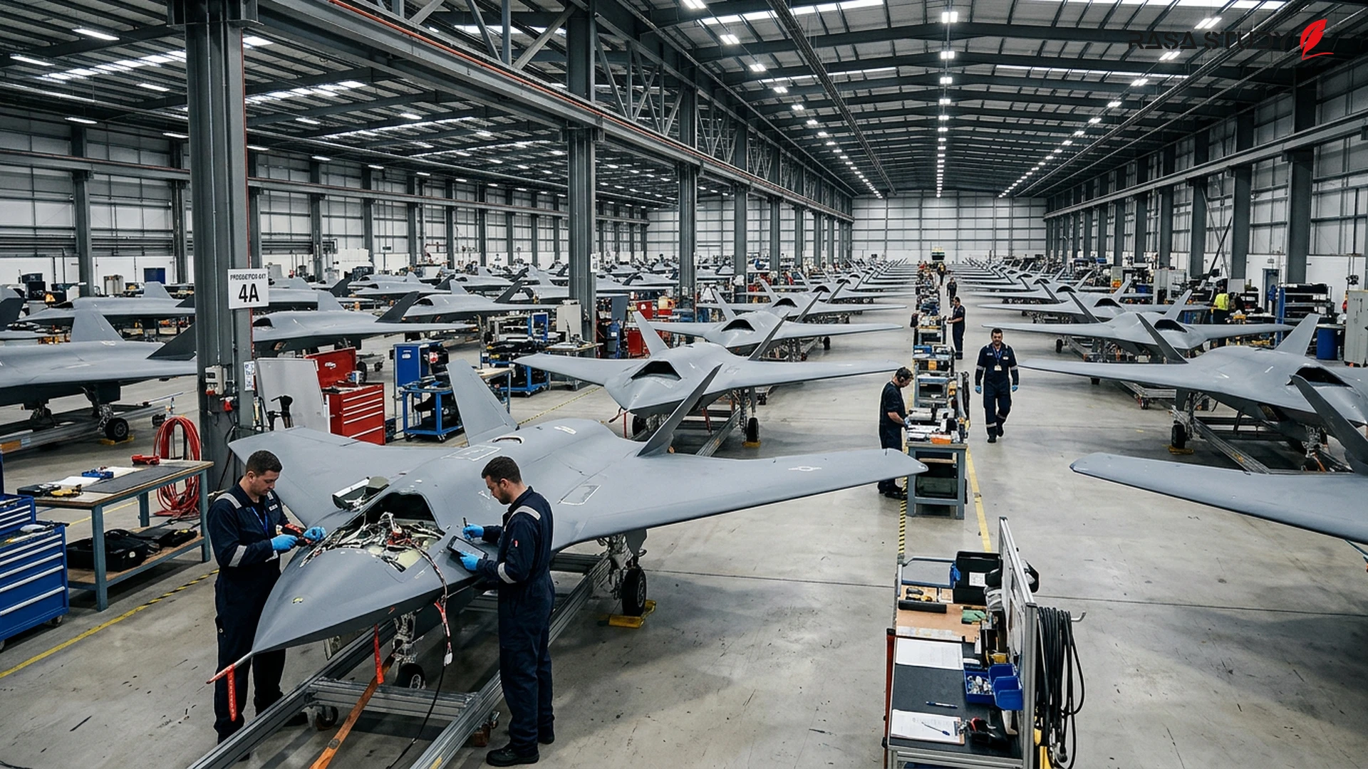 Display of advanced Iranian drones in an underground military base