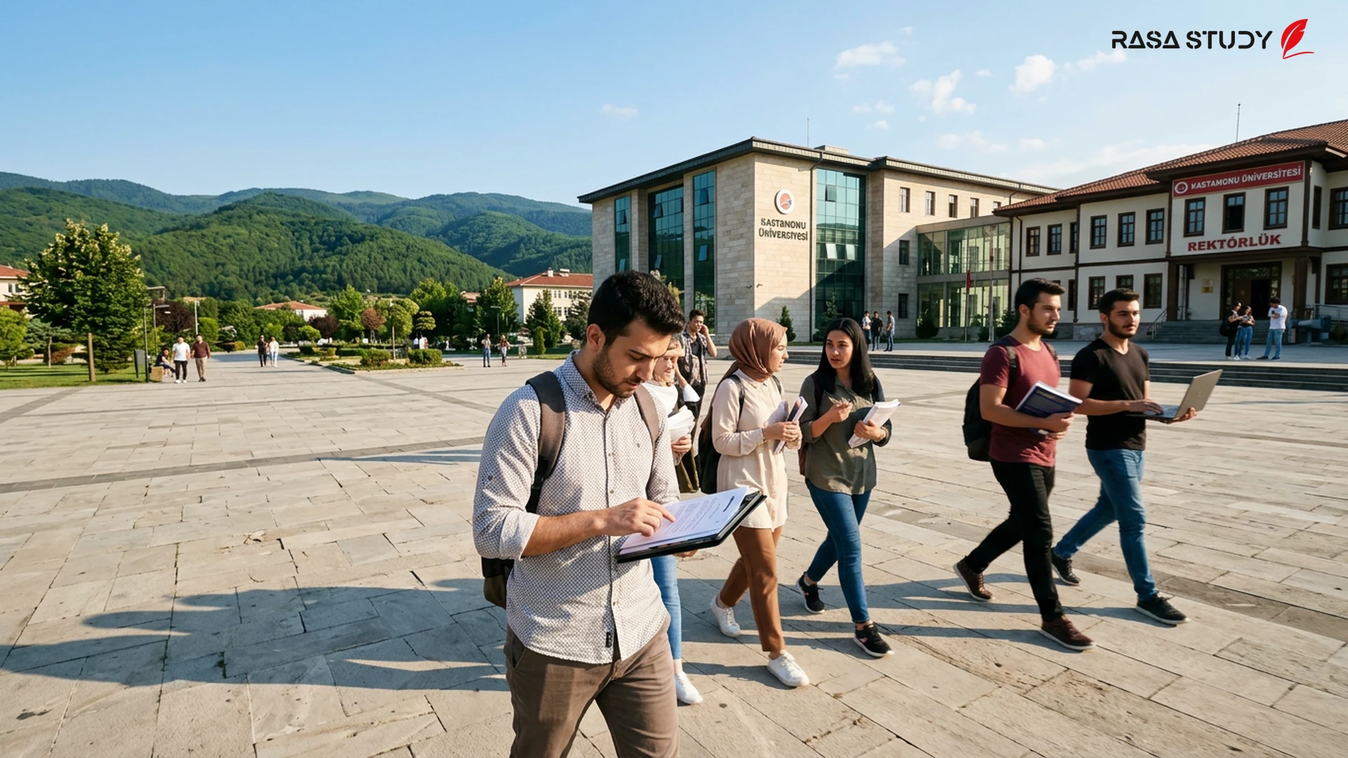 View of the central building of Kastamonu University in Turkey