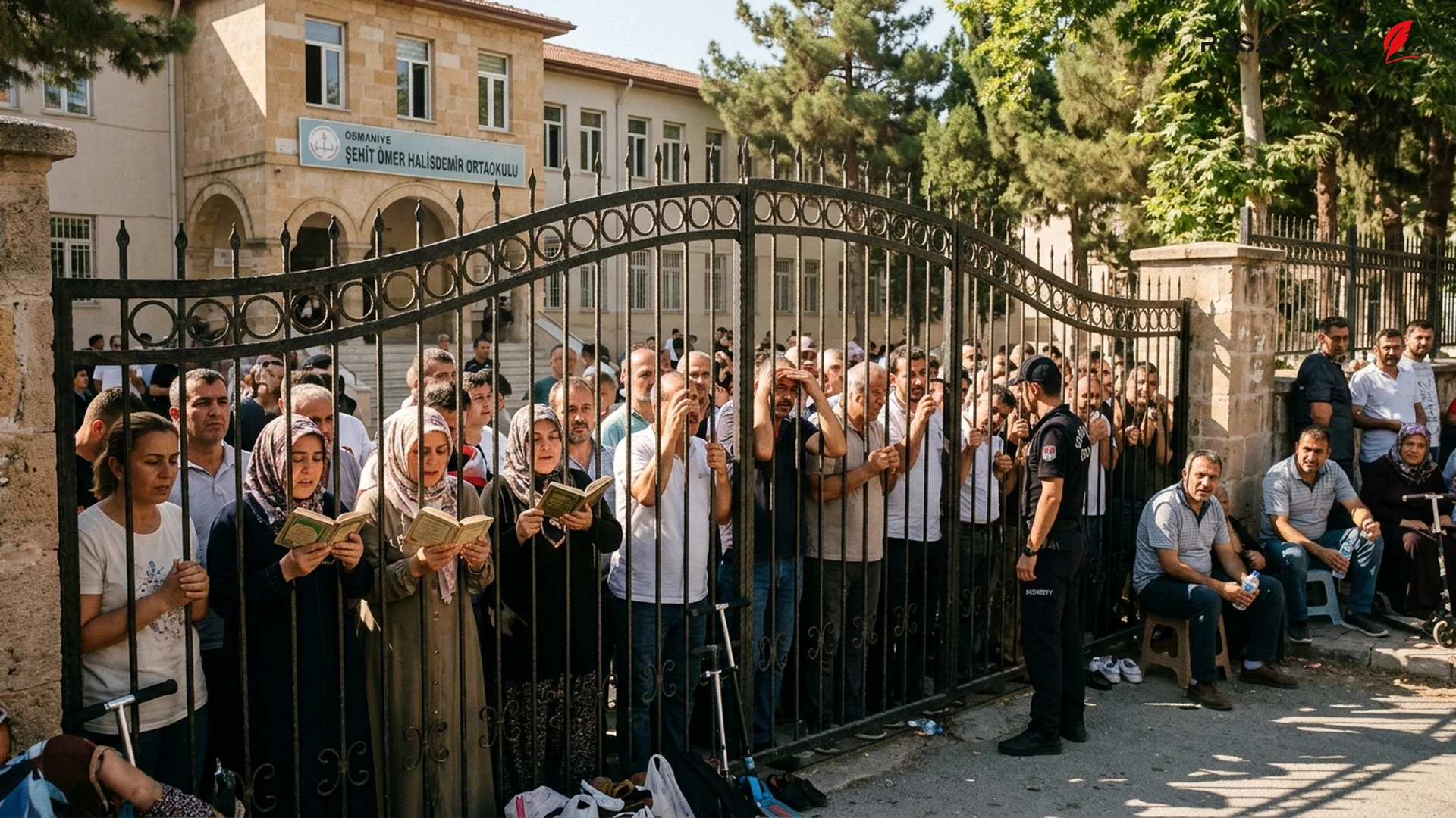 Students entering the LGS exam center in Osmaniye province, Turkey