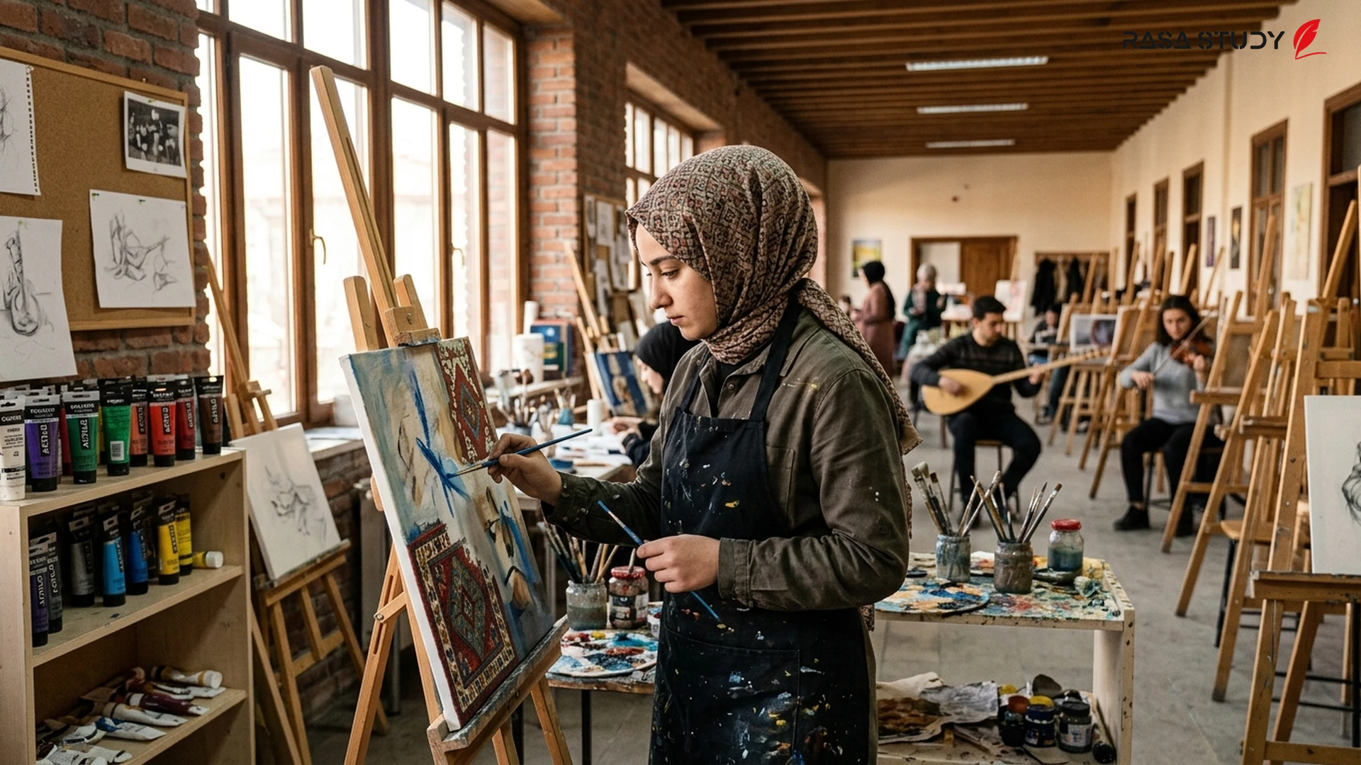 بازدید مقامات استانی ایغدیر از هنرستان هنرهای زیبا و گفتگو با دانشآموزان